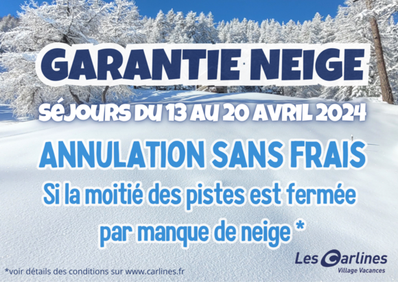 Garantie neige avril 2024